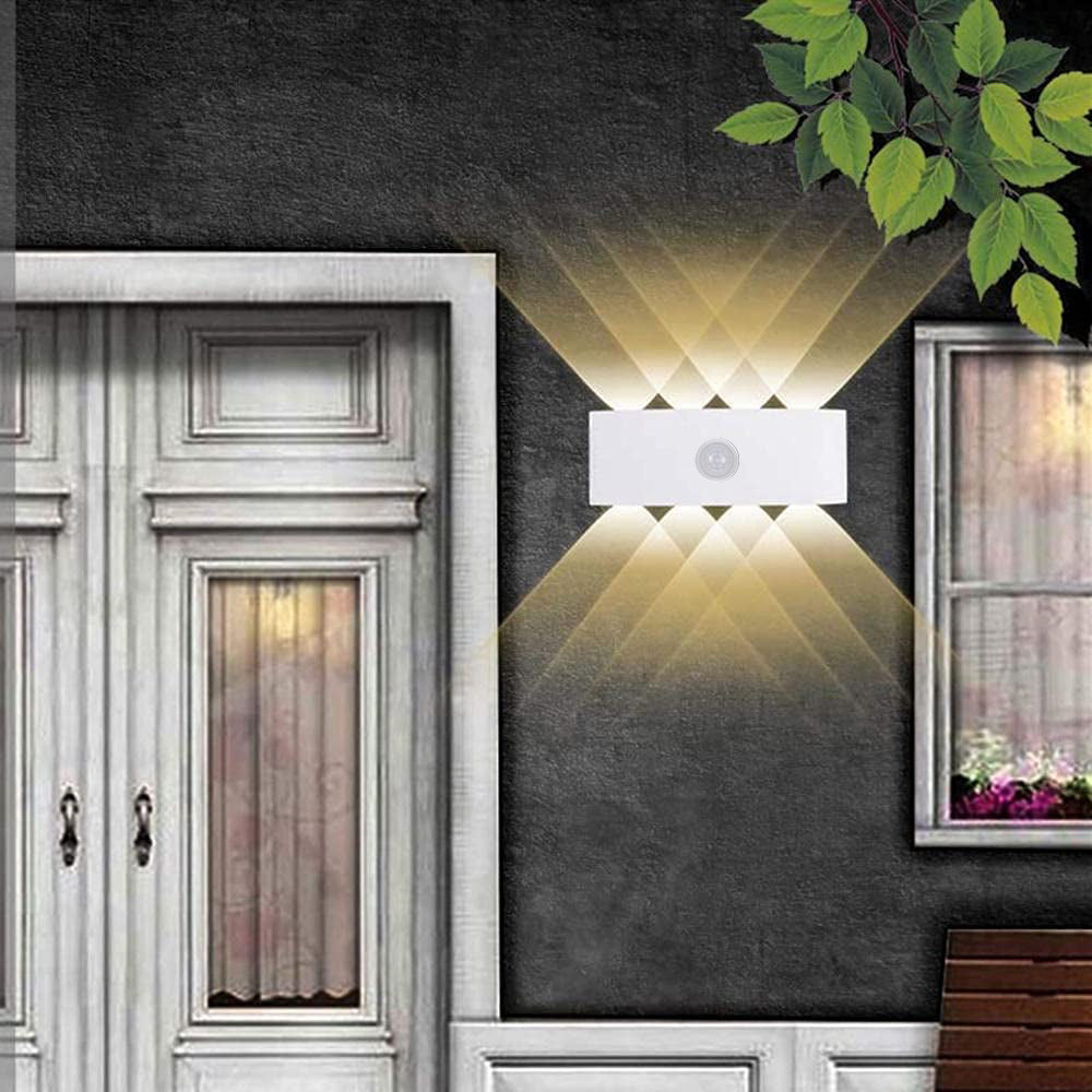 Ray modern Simplu metal/ Fixtures Up And Down LED Light aplică de perete, negru/alb