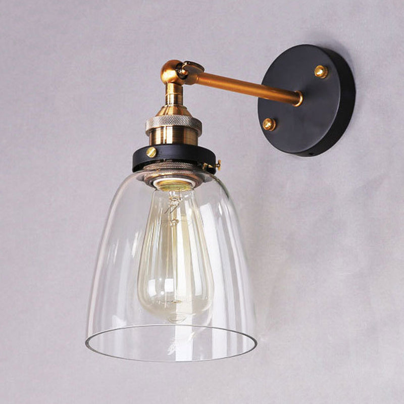 Arisha lampă de perete retro vintage, metal și sticlă