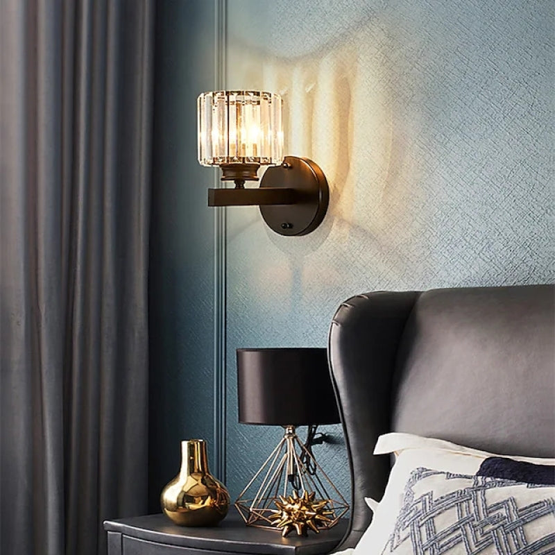 Arisha aplică de perete din cristal, modernă, LED, pătrată, rotundă