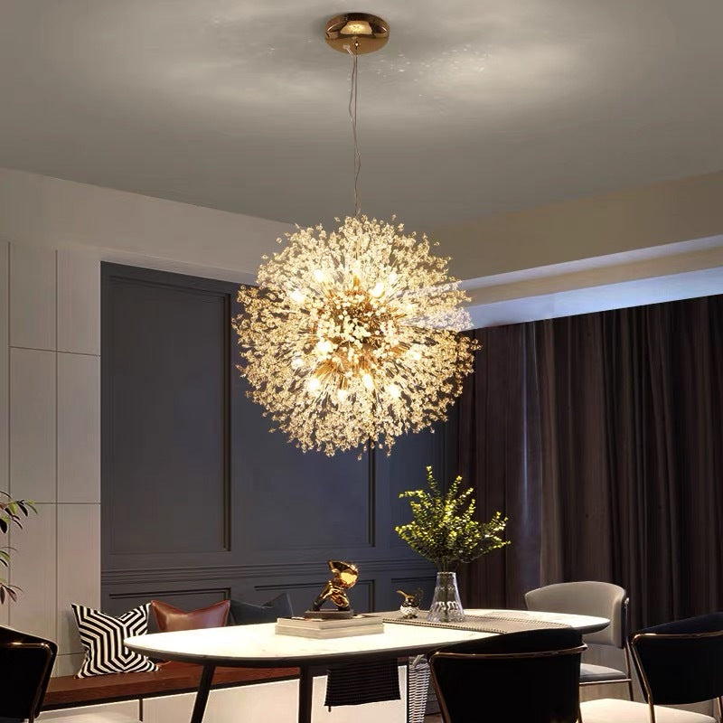 Arisha lampă suspendată elegantă Dandelion minimalistă de lux, aurie/Chrome