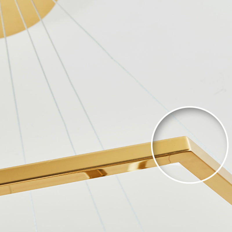 Arisha lampă suspendată minimalistă din metal cu formă geometrică, aur, DIY