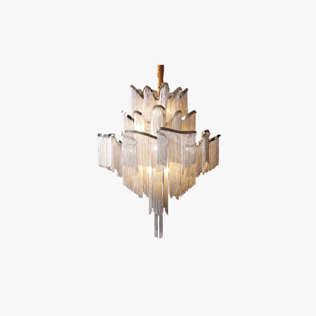 Arisha candelabru cu frunzelor argintiu, DIA 60/80/100CM