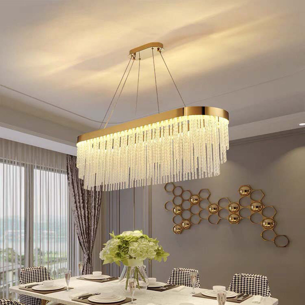 Kristy candelabru modern Spiral cristal Inel /Rectangular, auriu