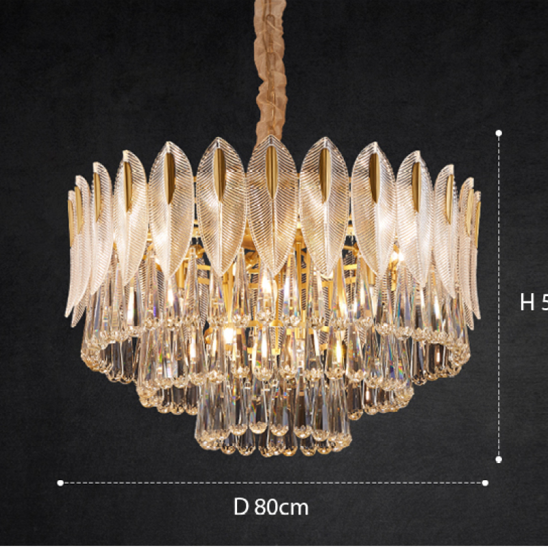 Arisha de lux Feather cristal candelabru, living