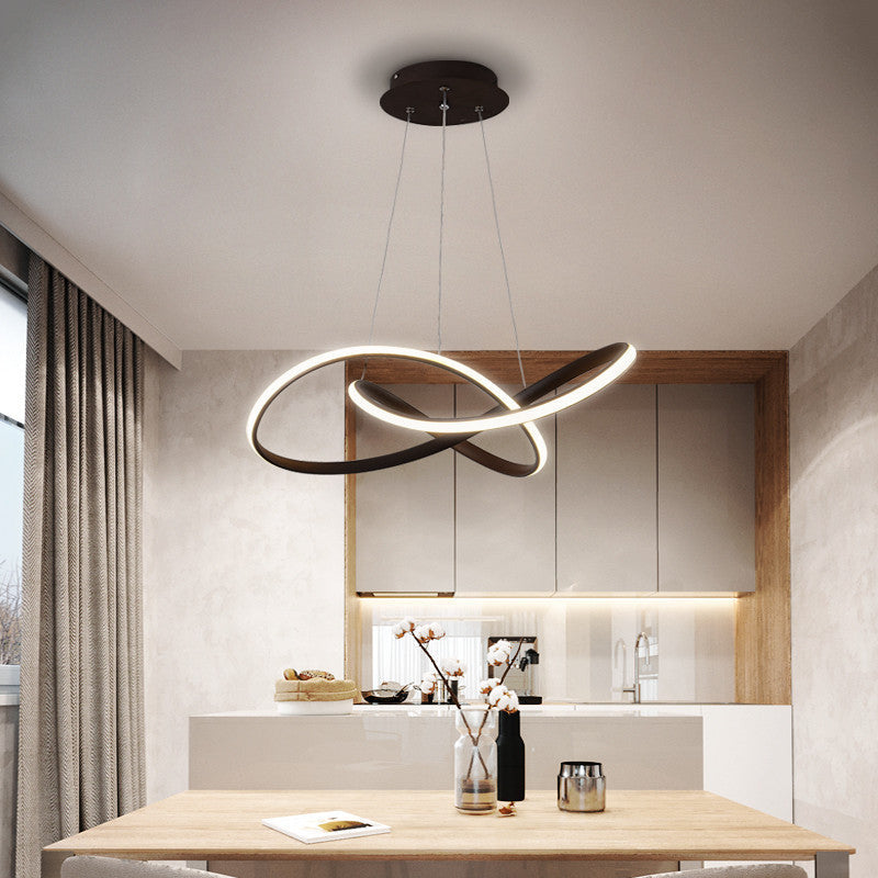 Arisha lampă suspendată LED modern, negru/alb, living/dormitor