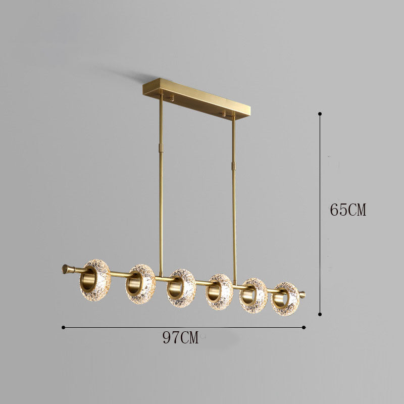 Kristy modern de lux lampă suspendată metal/sticlă aurie