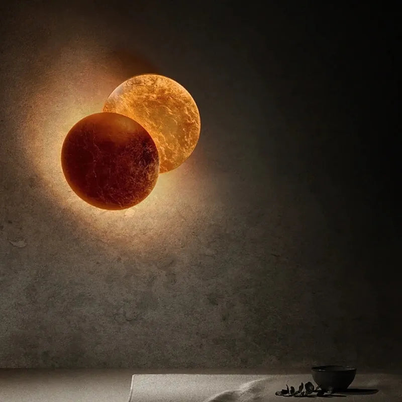 Arisha modern minimalist Round Moon Eclipse aplică de perete
