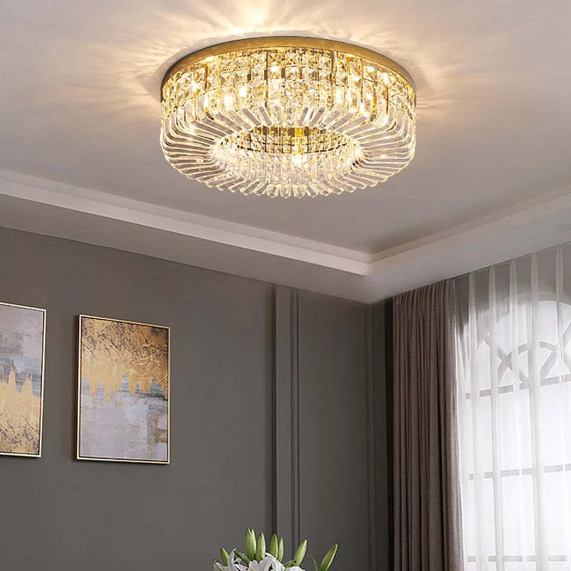 Kristy plafonieră aplicată lux metal/cristal
