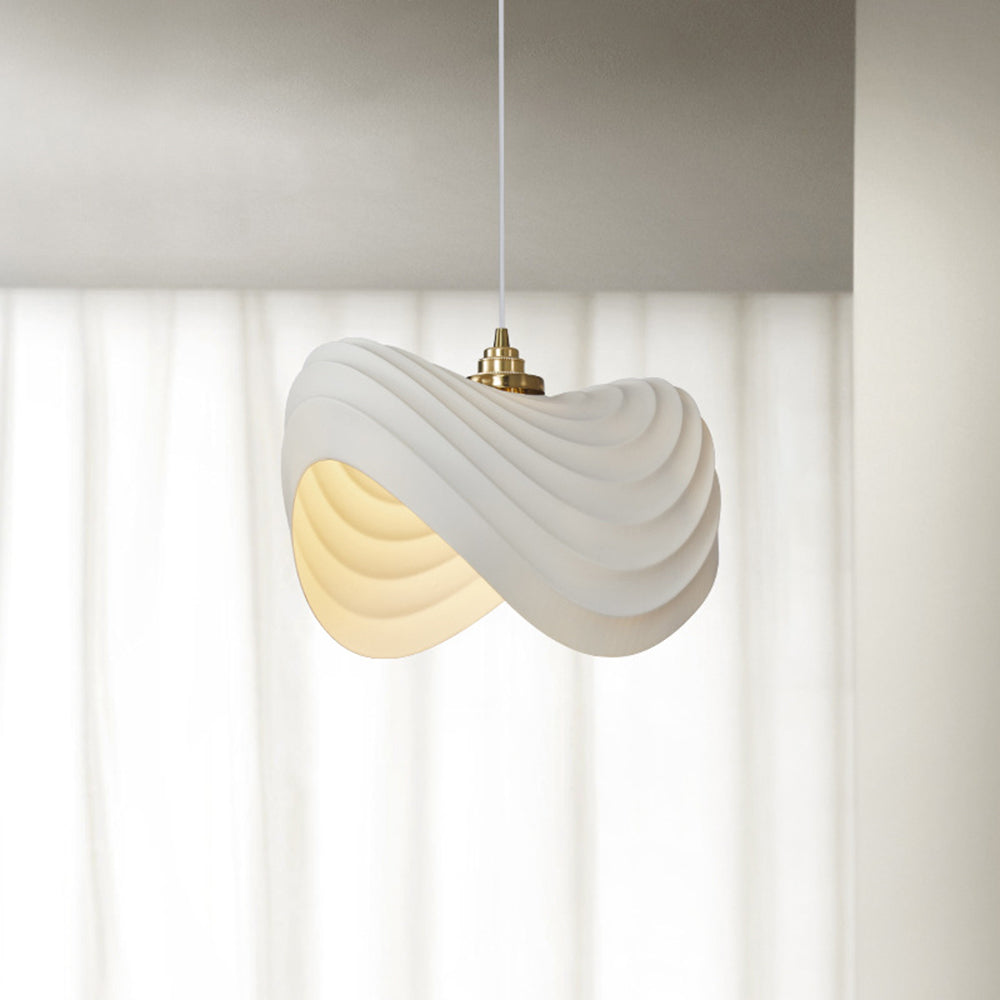 Ritta Wabi-Sabi Minimalism Ripple lampă suspendată, Rășină & metal