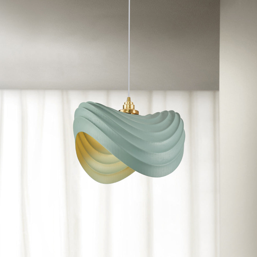 Ritta Wabi-Sabi Minimalism Ripple lampă suspendată, Rășină & metal
