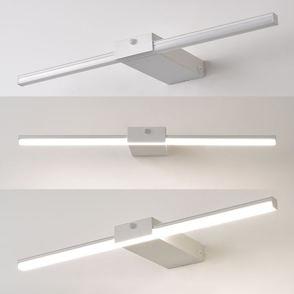 Arisha aplică de perete minimalistă liniară din metal, negru/alb, pentru baie