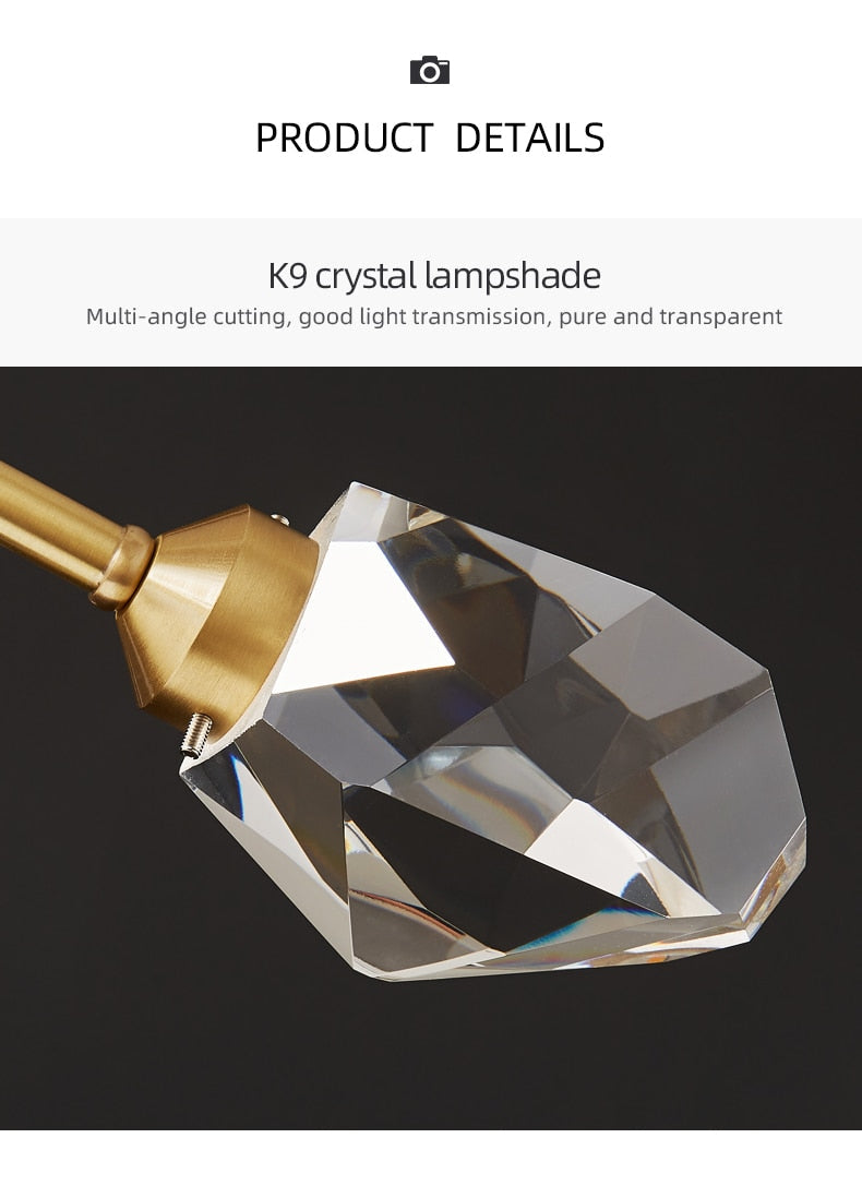 Kristy candelabru Luxos din cristal pentru living Aurit