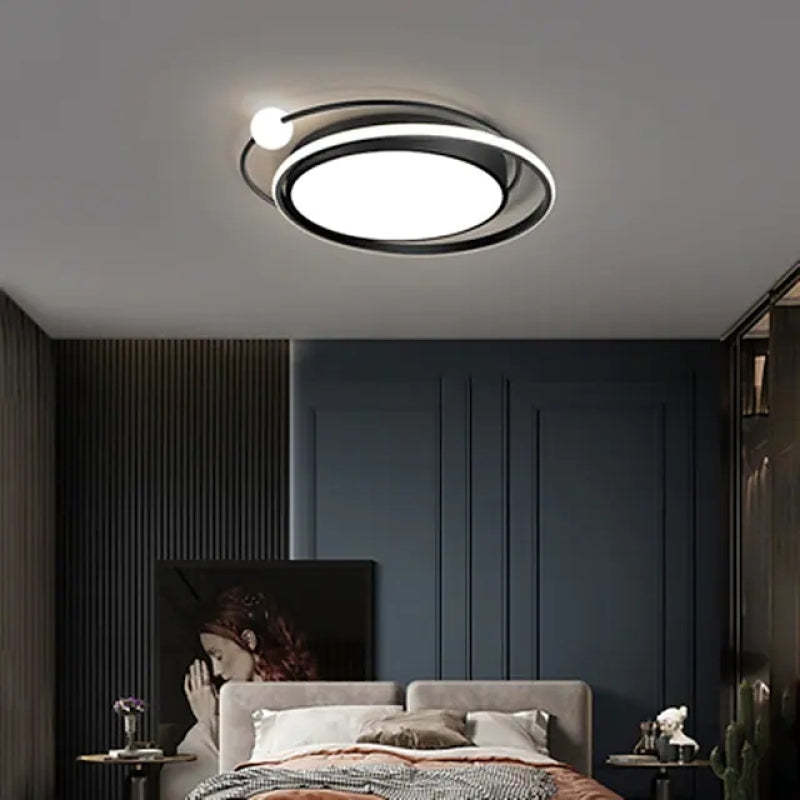 Arisha plafonieră aplicată modern Multi Orbit, negru/auriu