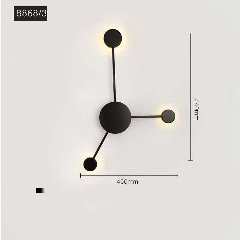 Arisha modern Nordic Chessboard metal aplică de perete, negru