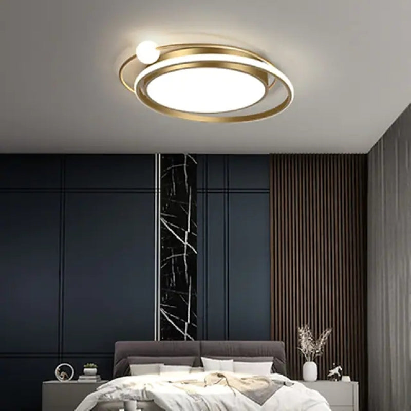 Arisha plafonieră aplicată modern Multi Orbit, negru/auriu