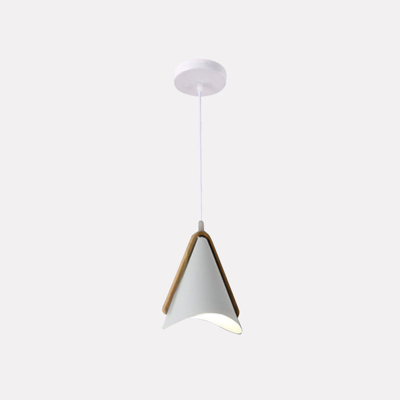 Valentina lampă suspendată modernă Conic, lemn/metal