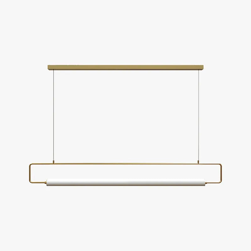 Arisha lampă suspendată modernă minimalistă dreptunghiulară liniară, aur/negru