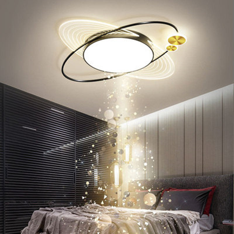 Arisha plafonieră Aplicată LED Simplă cu Design Circular, negru/Aur