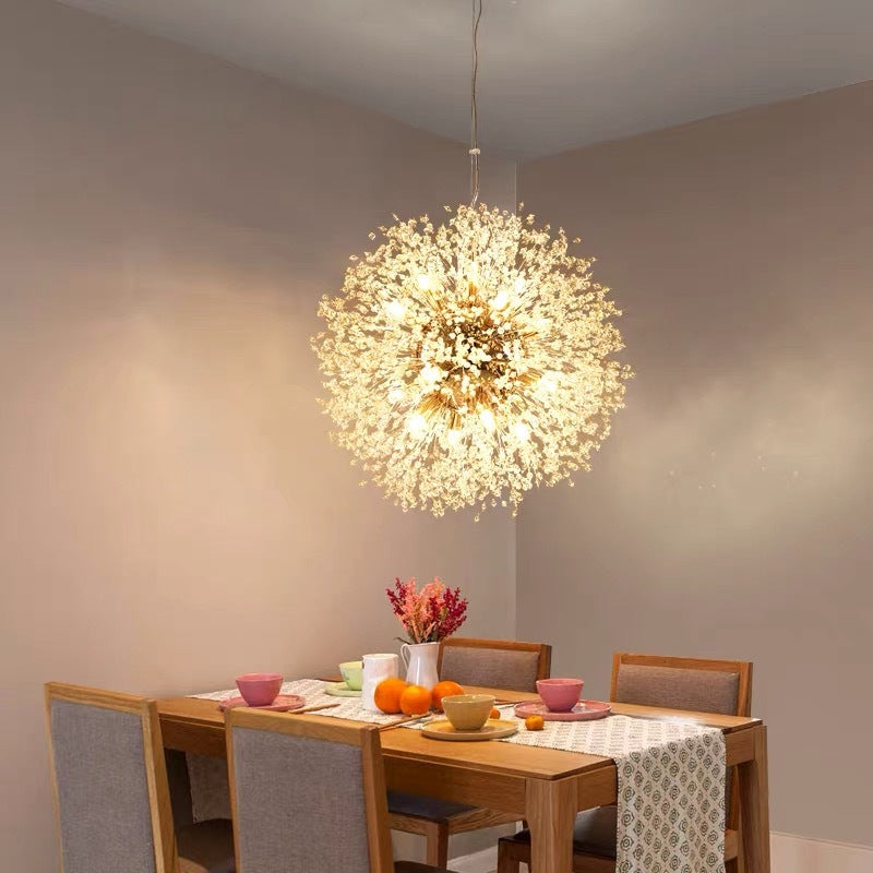 Arisha lampă suspendată elegantă Dandelion minimalistă de lux, aurie/Chrome