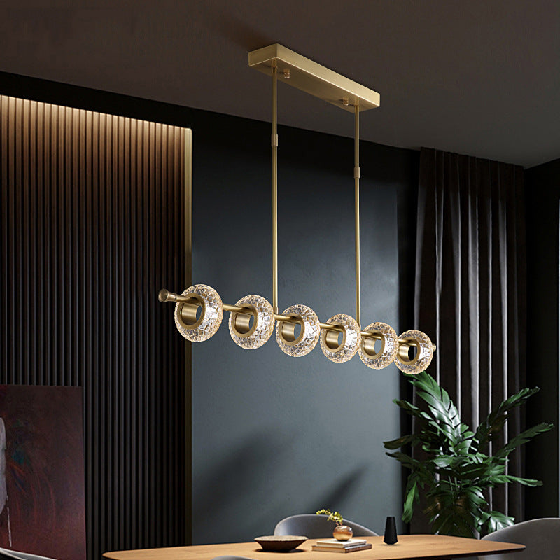 Kristy modern de lux lampă suspendată metal/sticlă aurie