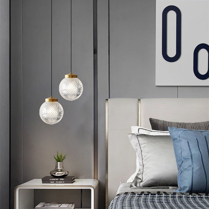 Arisha modern Circle sticlă lampă suspendată pentru dormitor și Hotel