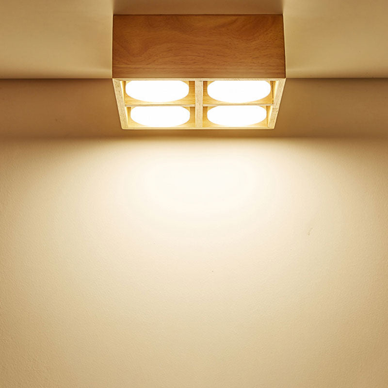 Muto plafonieră fără sursă de lumină principală, lemn