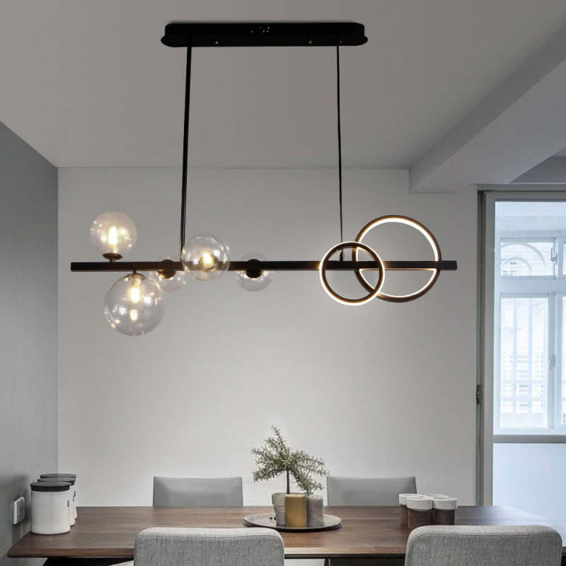 Arisha lampă suspendată Bubble Circle modern negru/Aur, dormitor