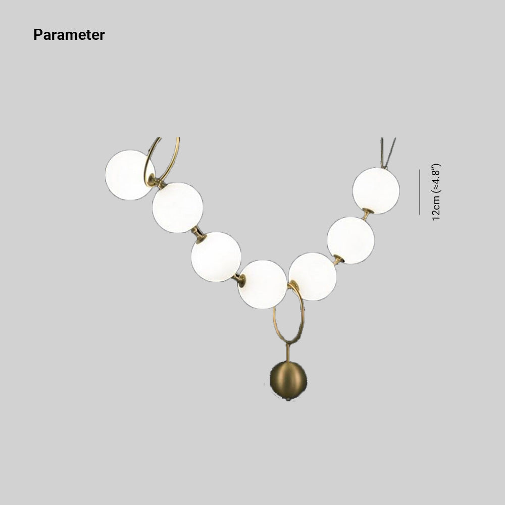 Valentina lampă suspendată postmodernă cu globuri, design tip colier