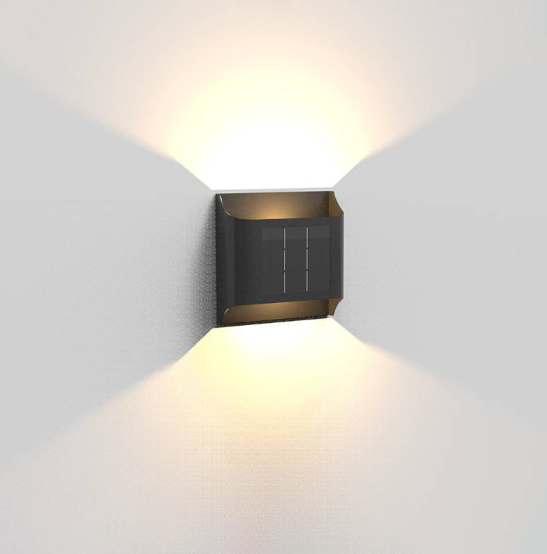 Ray modern Solar Up Down aplică de perete pentru exterior metal negru