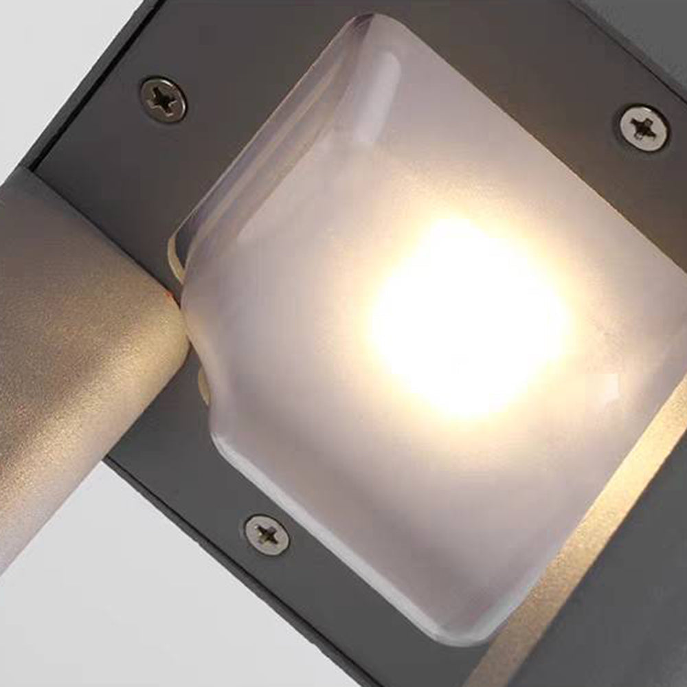 Ray Luminiere contemporană Metalică Triunghiulară cu Goluri pentru Drum exterior, neagră