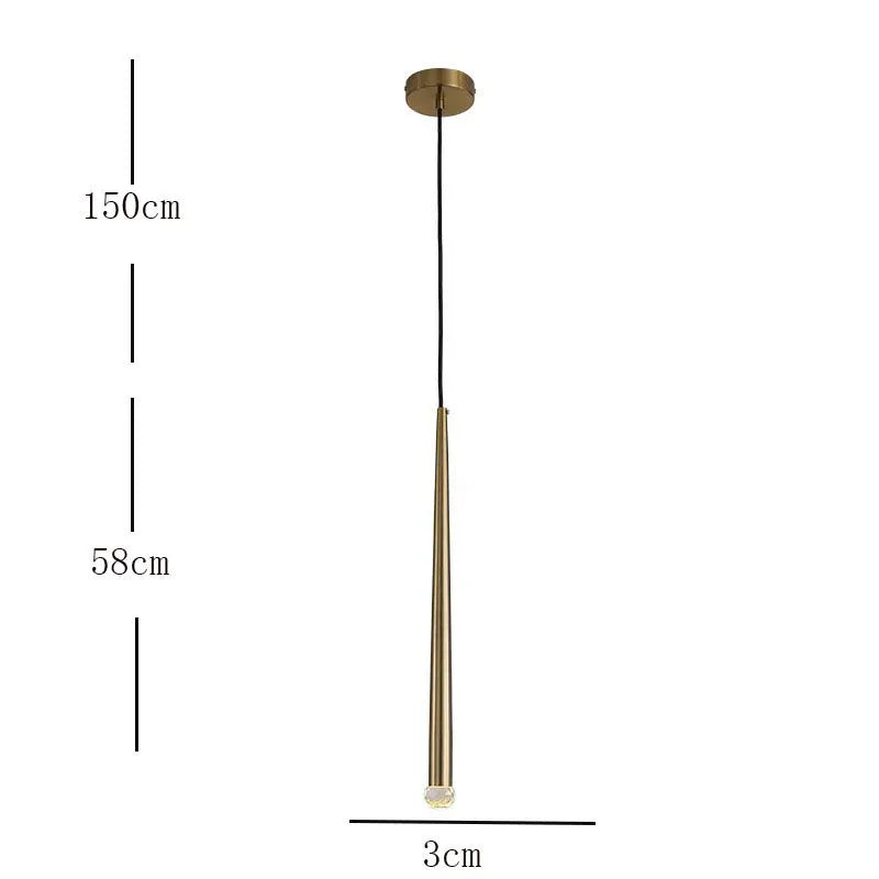 Arisha lampă suspendată liniară modernă, aur, living