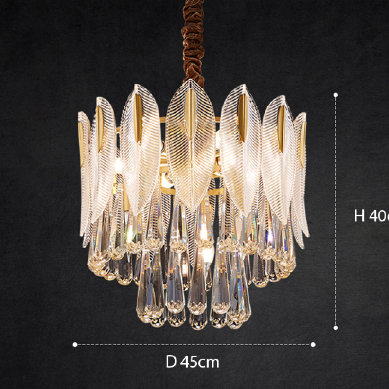 Arisha de lux Feather cristal candelabru, living