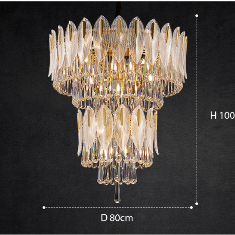 Arisha de lux Feather cristal candelabru, living