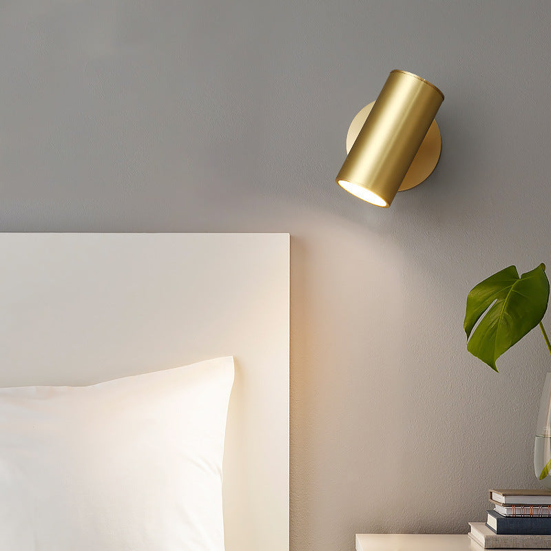 Aria aplică de Perete Spotlight Cilindric metal, Aur/negru