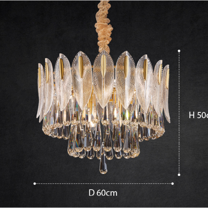 Arisha de lux Feather cristal candelabru, living