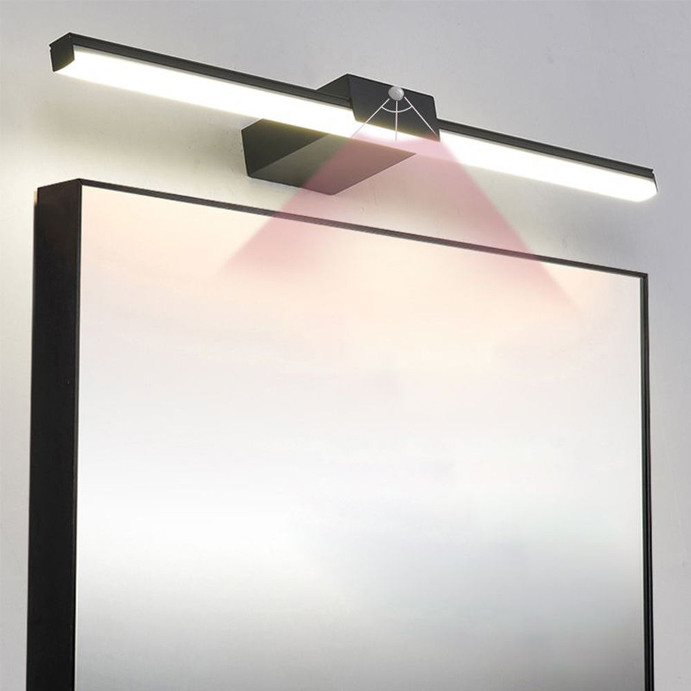 Arisha aplică de perete minimalistă liniară din metal, negru/alb, pentru baie