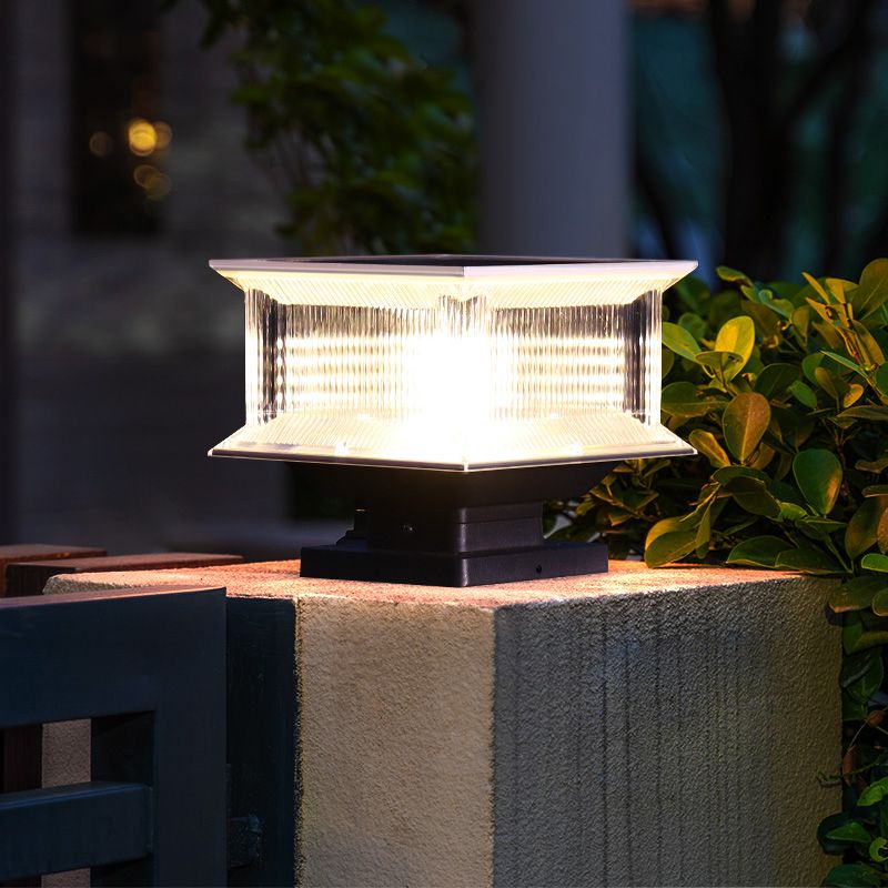Ray corp de iluminat pentru exterior negru din metal, contemporan, LED, dreptunghiular