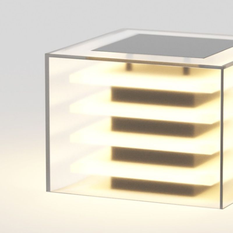 Ray lampă de perete pentru exterior modernă dreptunghiulară din metal solar, negru