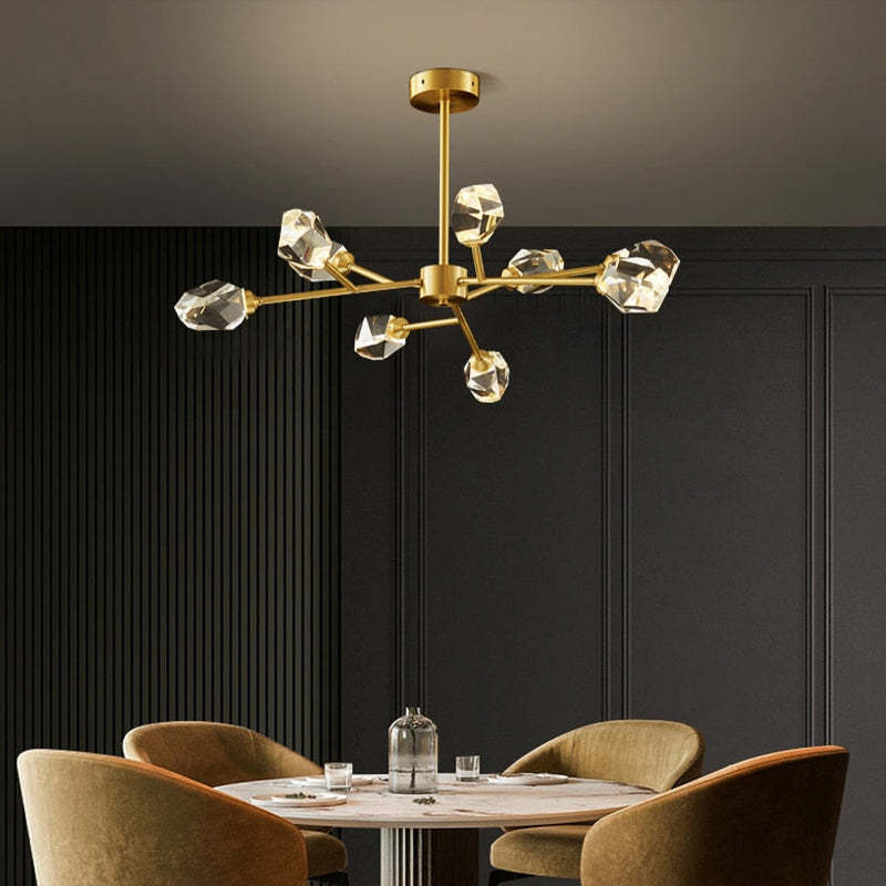 Kristy candelabru Luxos din cristal pentru living Aurit