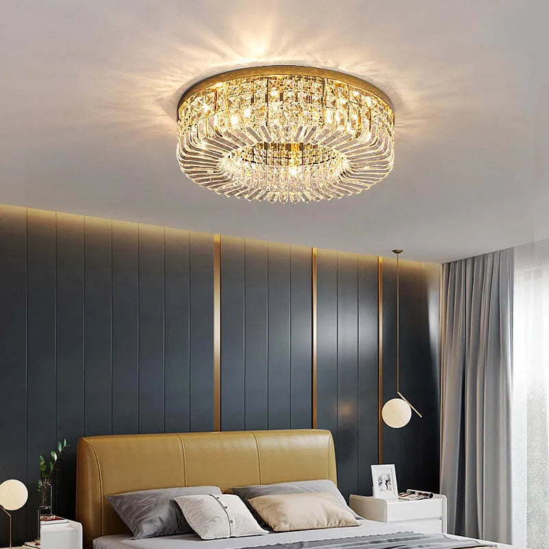 Kristy plafonieră aplicată lux metal/cristal