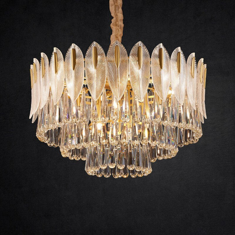 Arisha de lux Feather cristal candelabru, living