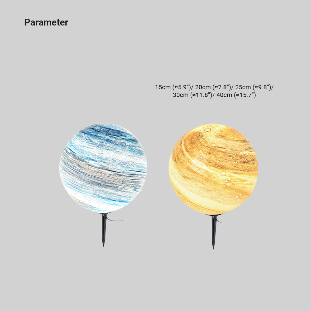 Ray Decorativă Solară Planetă pentru exterior pe Sol, Curry din Lapte/Albastru