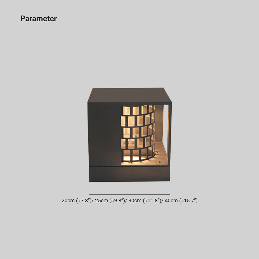 Ray lampă de masă modernă cu model metalic pentru exterior, negru