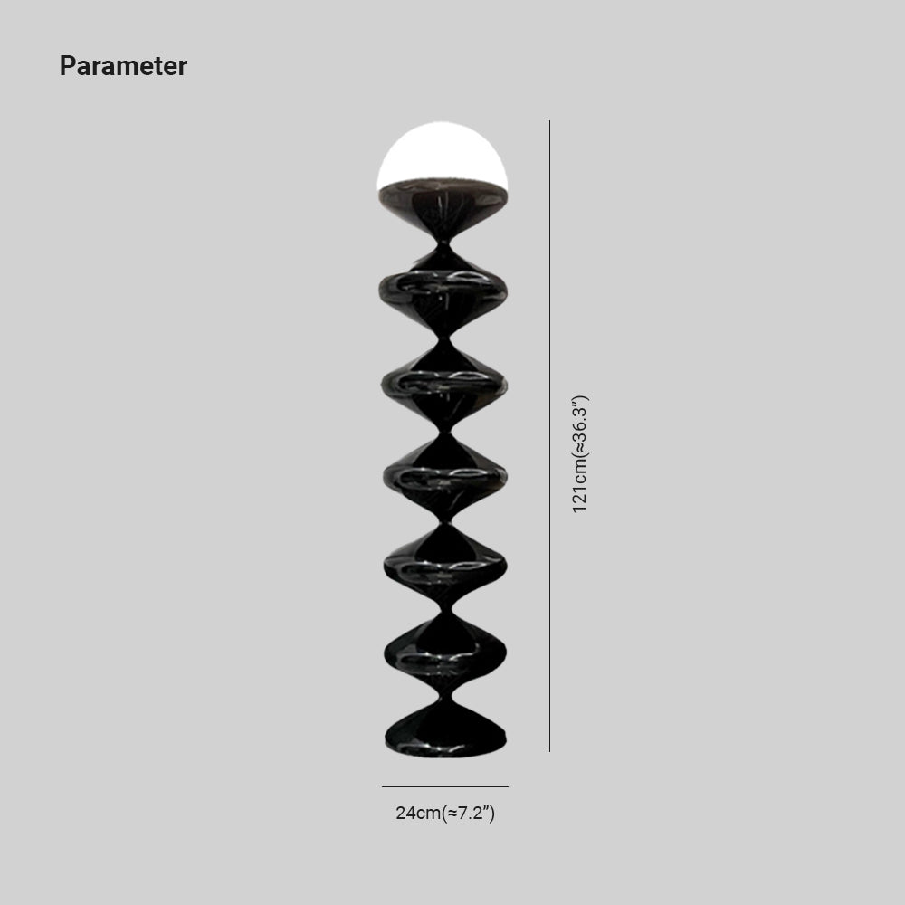 Salgado Bauhaus Gourd lampadar, negru/alb