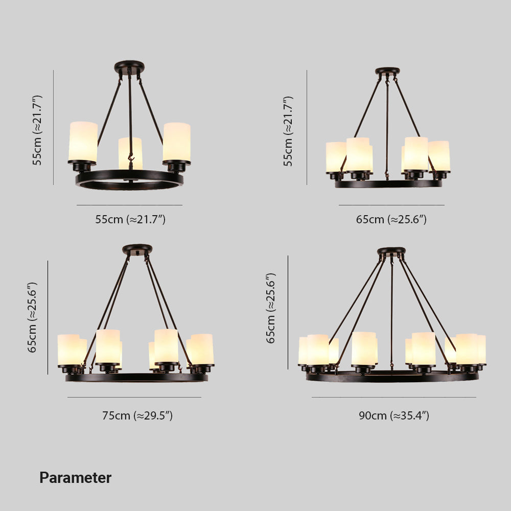 Silva candelabru Retro din metal negru și sticlă pentru living