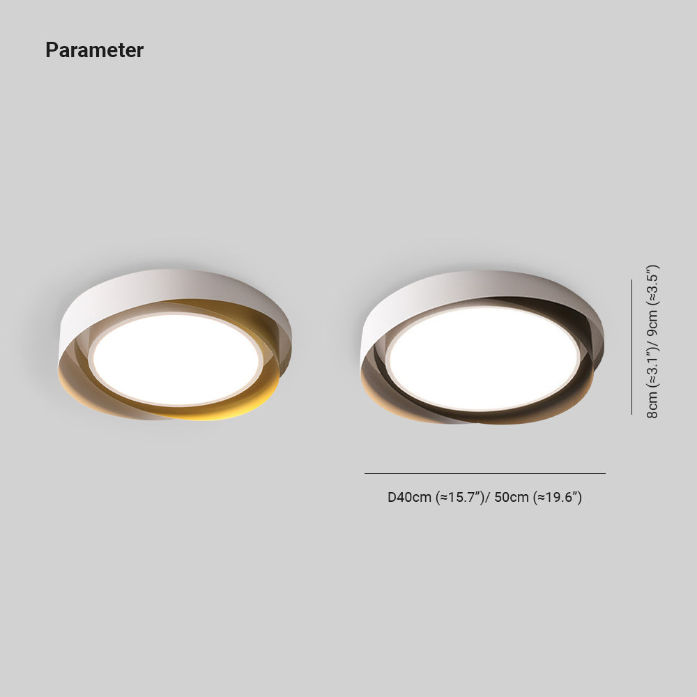 Arisha plafonieră aplicată modernă geometrică din metal, alb/Aur