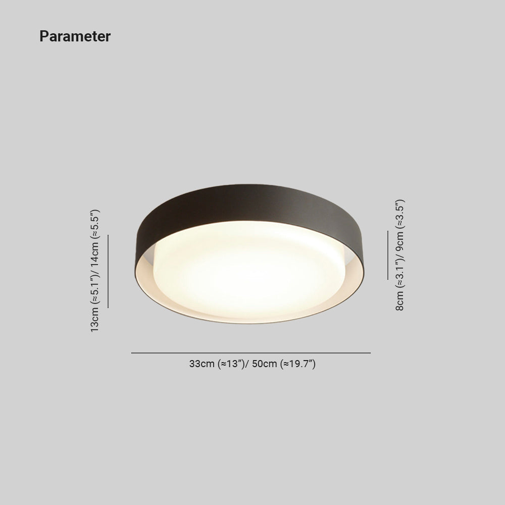 Ray plafonieră aplicată modernă rotundă din metal, alb/negru