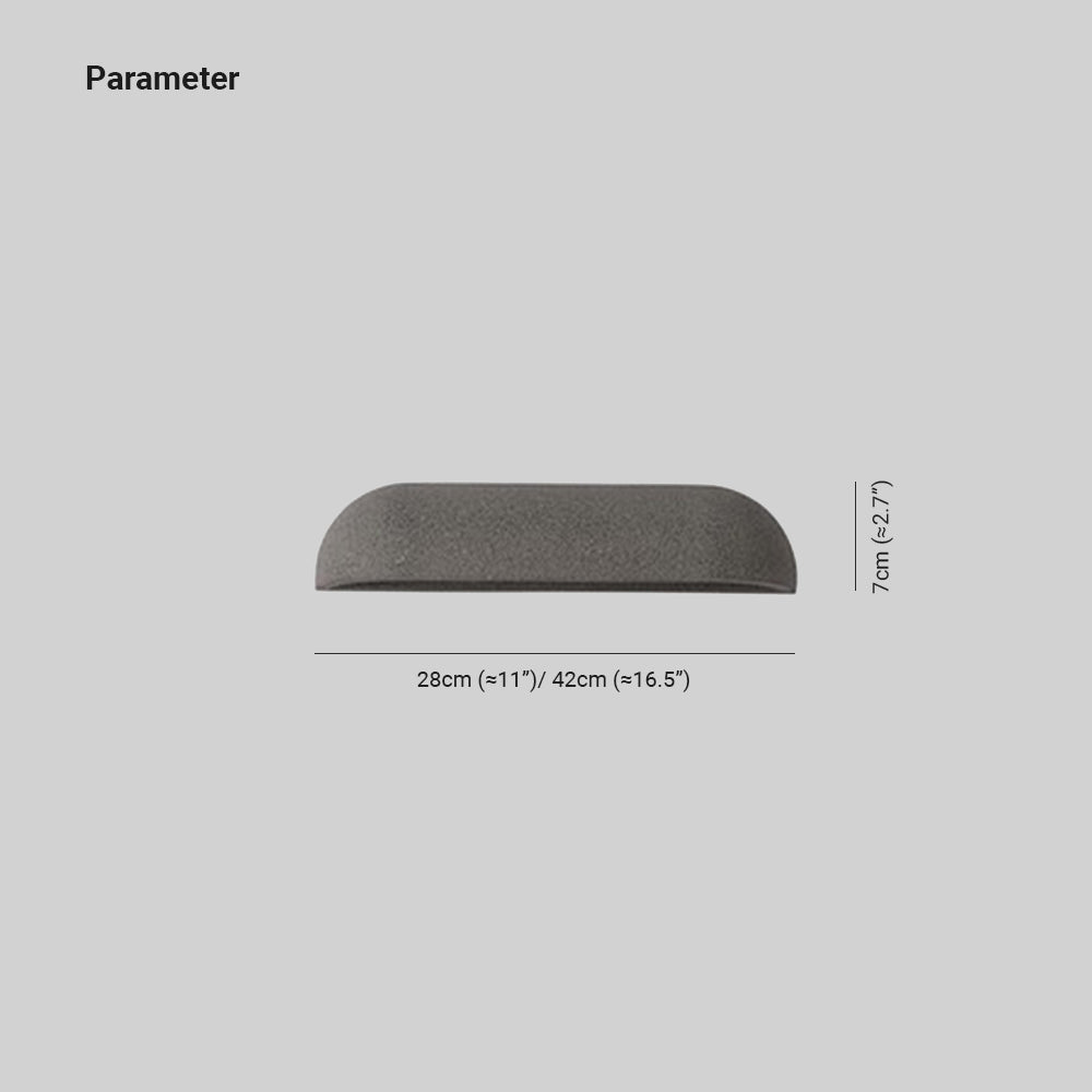 Ray aplică de perete pentru exterior modern minimalist semi-elicoidal din metal/piatră, negru/alb
