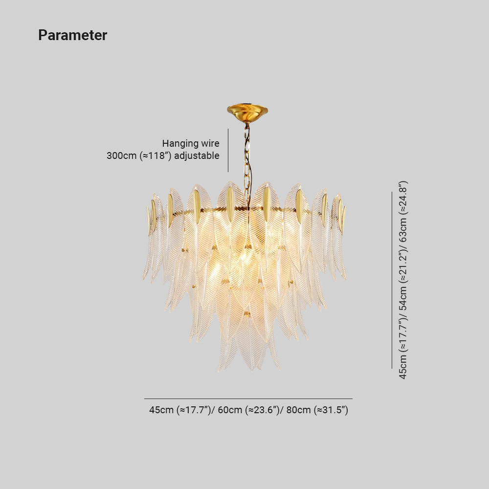 Kristy candelabru modern cu Pene de Aur, Stil 3