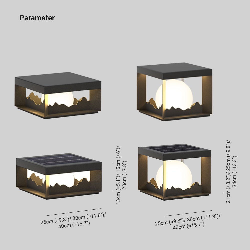 Ray modern Mountain metal Outdoor Lamp, lumină caldă